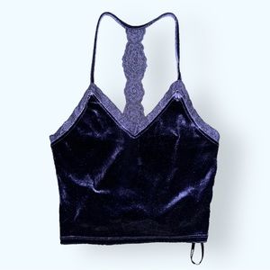 Velvet crop top